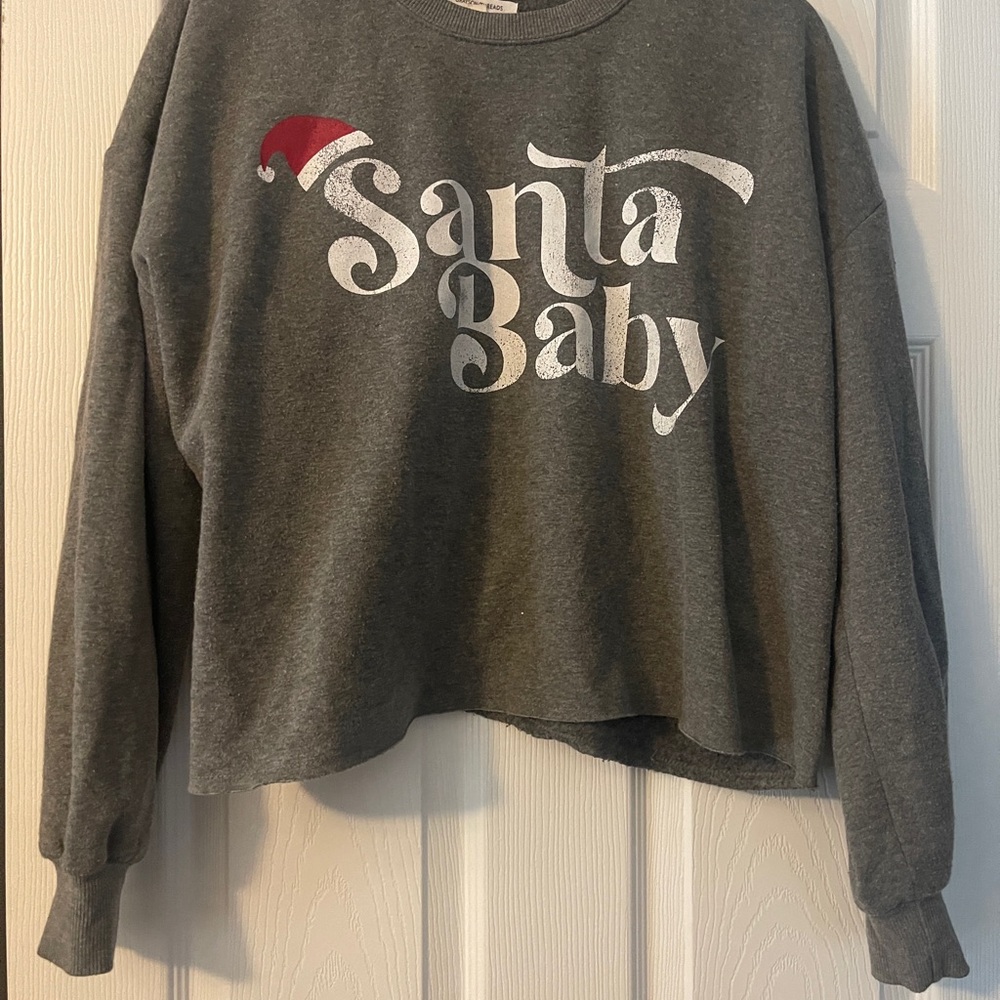 Grayson Threads Gray 'Santa Baby' Women's Sweater